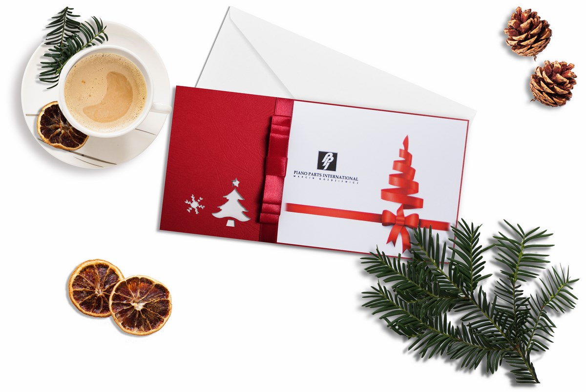 Firmowe biznesowe eleganckie kartka świąteczna dla firm ZB17