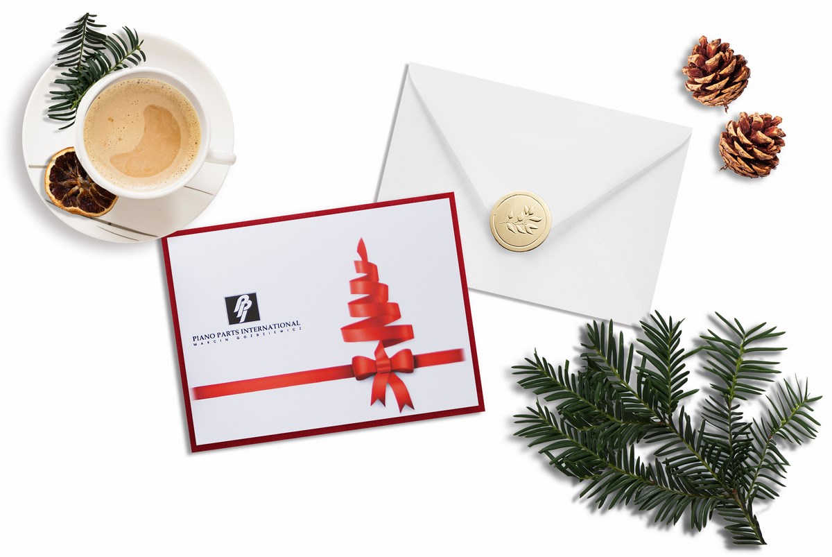 Firmowe biznesowe minimalistyczne eleganckie kartka świąteczna dla firm ZB18