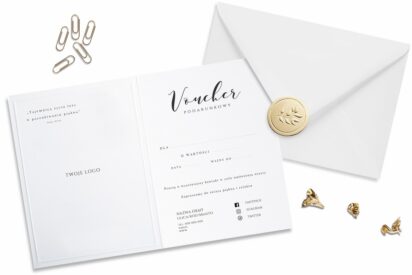Voucher Bon podarunkowy – Karta podarunkowa upominkowa złota srebrna VZ02