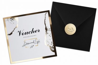 Voucher Bon podarunkowy – Karta podarunkowa upominkowa złota srebrna VZ12