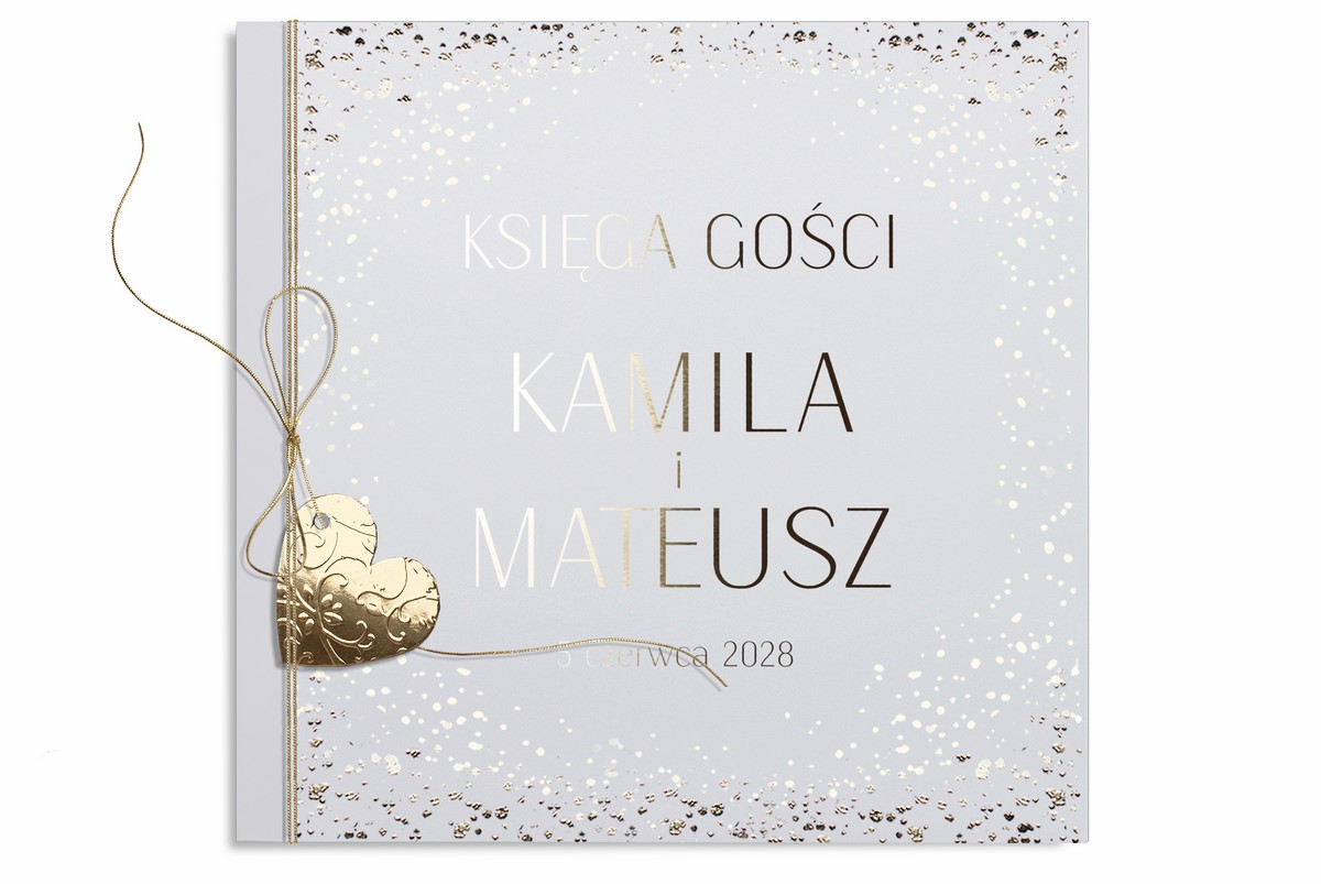 KSIĘGA GOśCI / MINIMALISTYCZNA / ZŁOTA / KGZ01-AH4