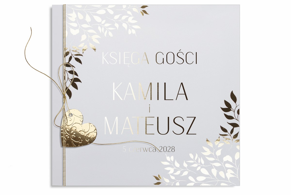 KSIĘGA GOśCI / MINIMALISTYCZNA / ZŁOTA / KGZ01-AH5