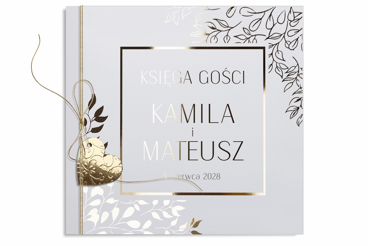 KSIĘGA GOśCI / MINIMALISTYCZNA / ZŁOTA / KGZ01-AH9