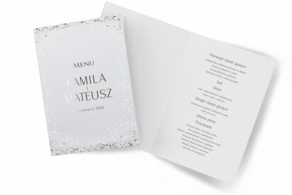 MENU ŚLUBNE OTWIERANE / MINIMALISTYCZNE / ZŁOTE / MZ01-AH4