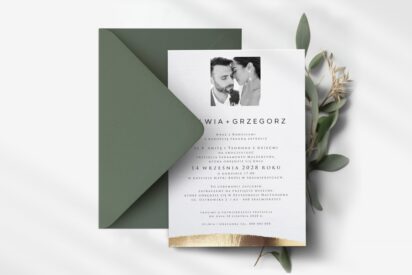 ZAPROSZENIA ŚLUBNE / MINIMALISTYCZNE / BIAŁE / ZSMD01-Ah2