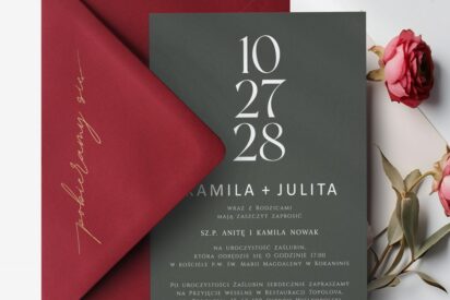 ZAPROSZENIA ŚLUBNE / MINIMALISTYCZNE / HOLLY / ZSM01