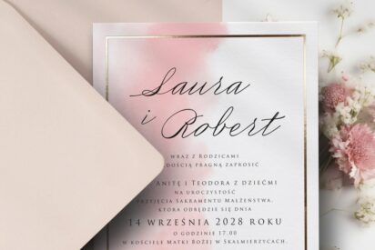 ZAPROSZENIA ŚLUBNE / MINIMALISTYCZNE / multicolor / ZSM08-ah3