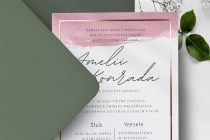ZAPROSZENIA ŚLUBNE / MINIMALISTYCZNE / multicolor / ZSM08-ah6