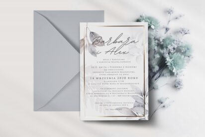 ZAPROSZENIA ŚLUBNE / MINIMALISTYCZNE / multicolor / ZSM08-ah13