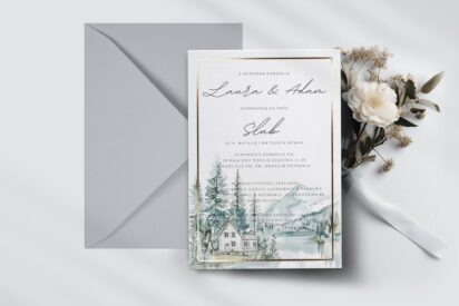 ZAPROSZENIA ŚLUBNE / MINIMALISTYCZNE / multicolor / ZSM08-ah23