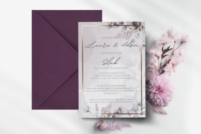 ZAPROSZENIA ŚLUBNE / MINIMALISTYCZNE / multicolor / ZSM08-ah12