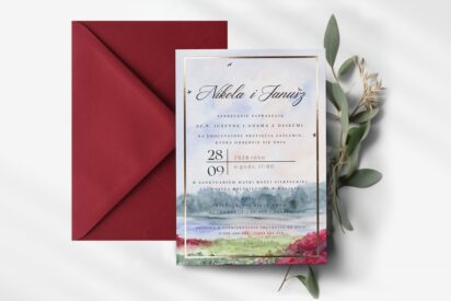 ZAPROSZENIA ŚLUBNE / MINIMALISTYCZNE / multicolor / ZSM08-ah26
