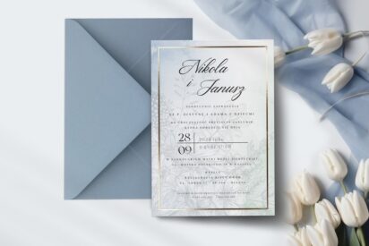 ZAPROSZENIA ŚLUBNE / MINIMALISTYCZNE / multicolor / ZSM08-ah37