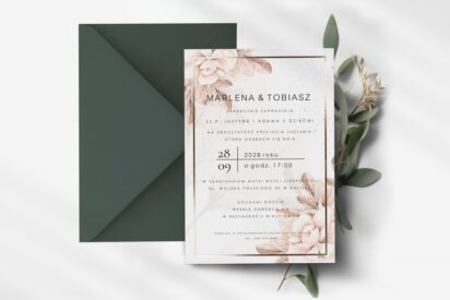 ZAPROSZENIA ŚLUBNE / MINIMALISTYCZNE / multicolor / ZSM08-ah40