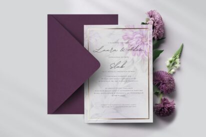 ZAPROSZENIA ŚLUBNE / MINIMALISTYCZNE / multicolor / ZSM08-ah44