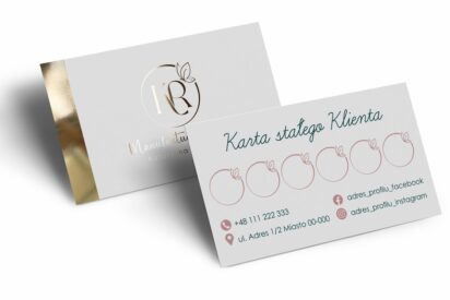 Terminarz / KARTA / Beauty / logo złote / złocone / tf1-AH3