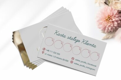 Terminarz / KARTA / Beauty / logo złote / złocone / tf1-AH3