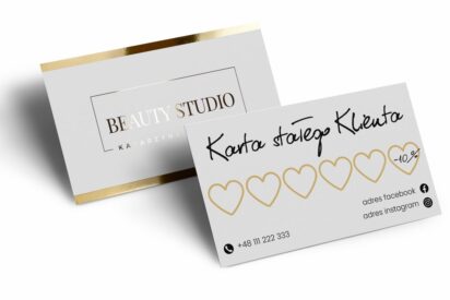 Terminarz / KARTA / Beauty / logo złote / złocone / tf1-AH6