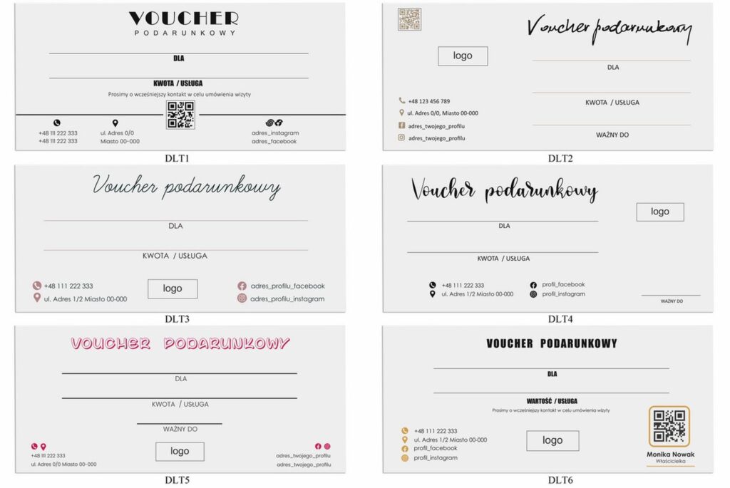 Vouchery Podarunkowe Dl Beauty Logo Zlote Zlocone Dl1 Ah1 06