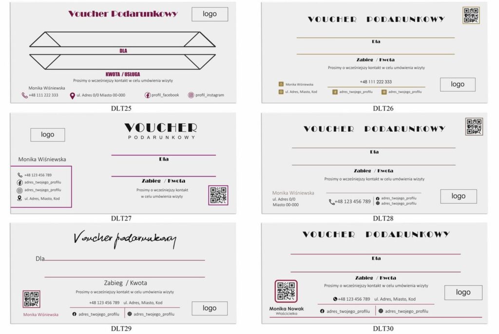 Vouchery Podarunkowe Dl Beauty Logo Zlote Zlocone Dl1 Ah1 09
