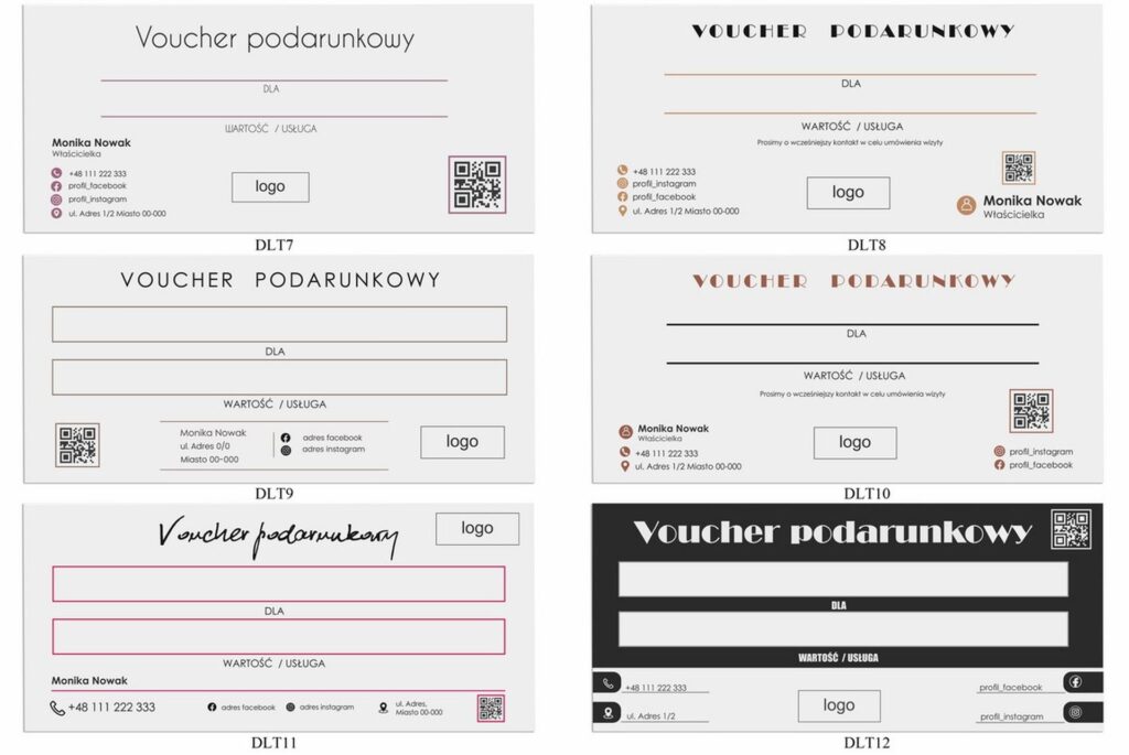 Vouchery Podarunkowe Dl Beauty Logo Zlote Zlocone Dl1 Ah1 12