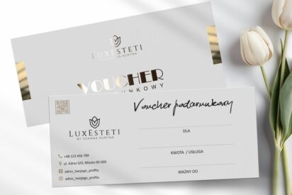 VOUCHERY PODARUNKOWE / DL / BONY / Beauty / logo złote / DL1-AH2