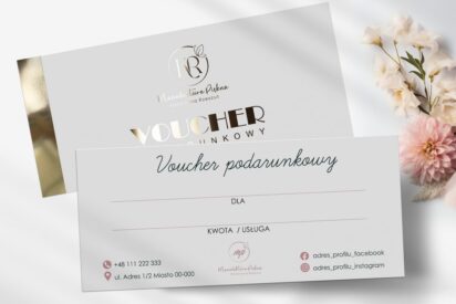 VOUCHERY PODARUNKOWE / DL / BONY / Beauty / logo złote / DL1-AH3
