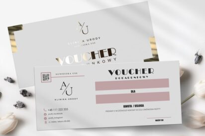 VOUCHERY PODARUNKOWE / DL / BONY / Beauty / logo złote / DL1-AH4