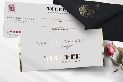 VOUCHERY PODARUNKOWE / DL / BONY / Beauty / logo złote / DL1-AH5