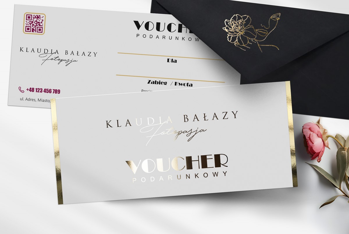 VOUCHERY PODARUNKOWE / DL / BONY / Beauty / logo złote / DL1-AH5