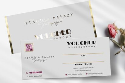 VOUCHERY PODARUNKOWE / DL / BONY / Beauty / logo złote / DL1-AH5