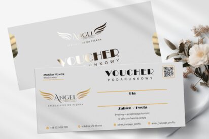 VOUCHERY PODARUNKOWE / DL / BONY / Beauty / logo złote / DL1-AH7
